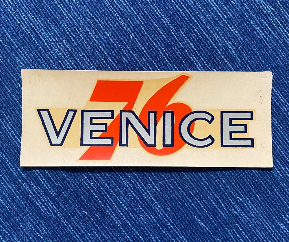 Vintage Union 76 Oil Venice California Water Decal Gas Station Travel Souvenir